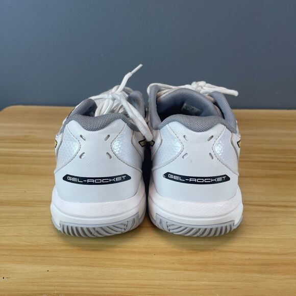 ASICS Men's Size 7 Shoes GEL-Rocket 10 Volleyball White/bronze 1071A054 - Picture 6 of 9